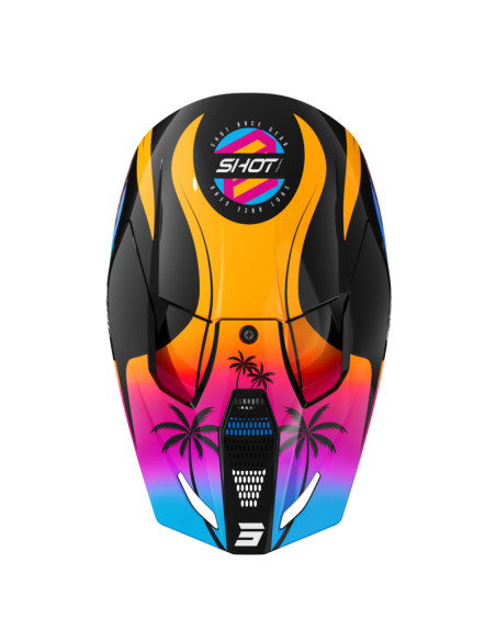 Casque cross enfant Shot 2026 Furious Miami - Orange