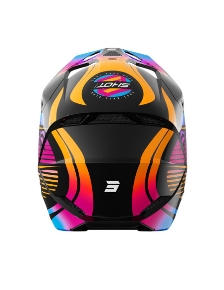 Casque cross enfant Shot 2026 Furious Miami - Orange