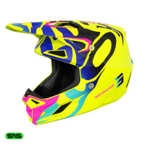 Casque cross enfant Shot 2026 Speed Ghost - Jaune fluo