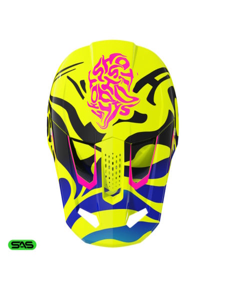 Casque cross enfant Shot 2026 Speed Ghost - Jaune fluo