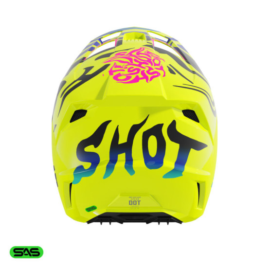 Casque cross enfant Shot 2026 Speed Ghost - Jaune fluo