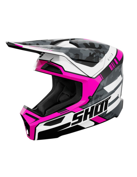 Casque cross Shot 2026 Furious Flash - Rose