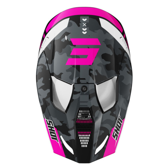Casque cross Shot 2026 Furious Flash - Rose