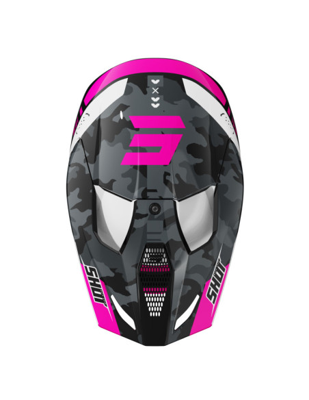 Casque cross Shot 2026 Furious Flash - Rose