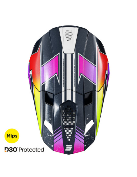 Casque cross Shot 2026 Lite Racing - Jaune fluo