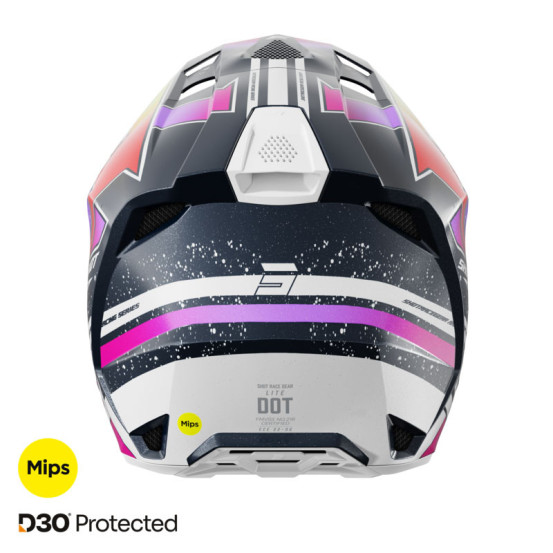 Casque cross Shot 2026 Lite Racing - Jaune fluo