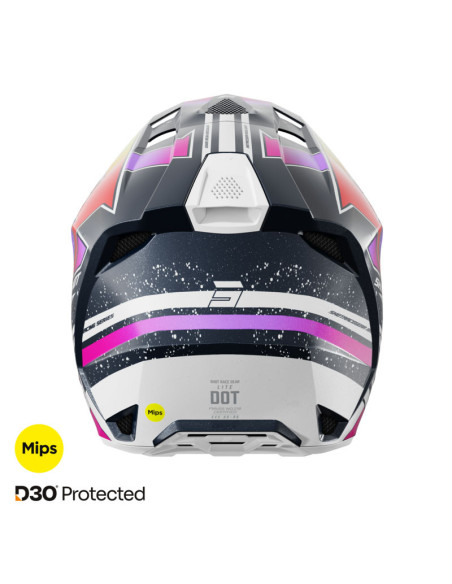 Casque cross Shot 2026 Lite Racing - Jaune fluo