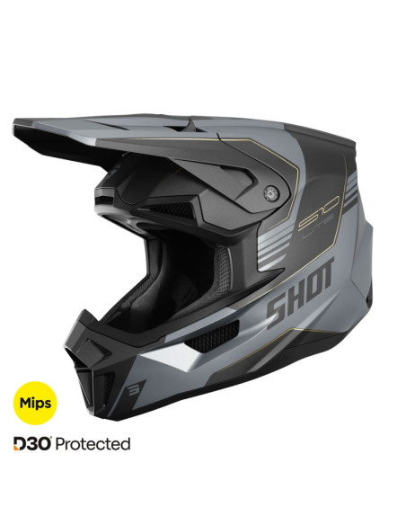 Casque cross Shot 2026 Lite S10 - Noir