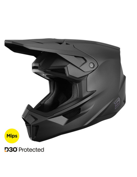 Casque cross Shot 2026 Lite Solid - Noir