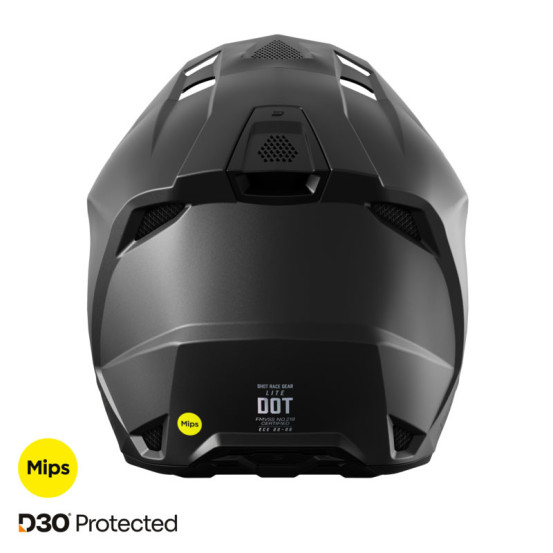 Casque cross Shot 2026 Lite Solid - Noir