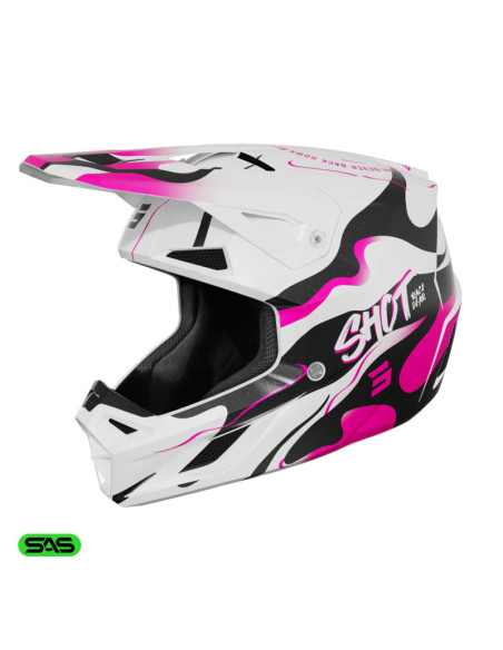 Casque cross Shot 2026 Speed Beast - Rose