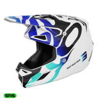 Casque cross Shot 2026 Speed Ghost - Bleu