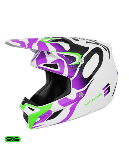 Casque cross Shot 2026 Speed Ghost - Violet