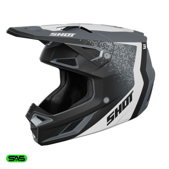 Casque cross Shot 2026 Speed Hybrid - Gris