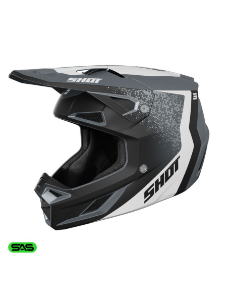 Casque cross Shot 2026 Speed Hybrid - Gris