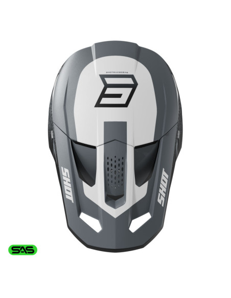 Casque cross Shot 2026 Speed Hybrid - Gris