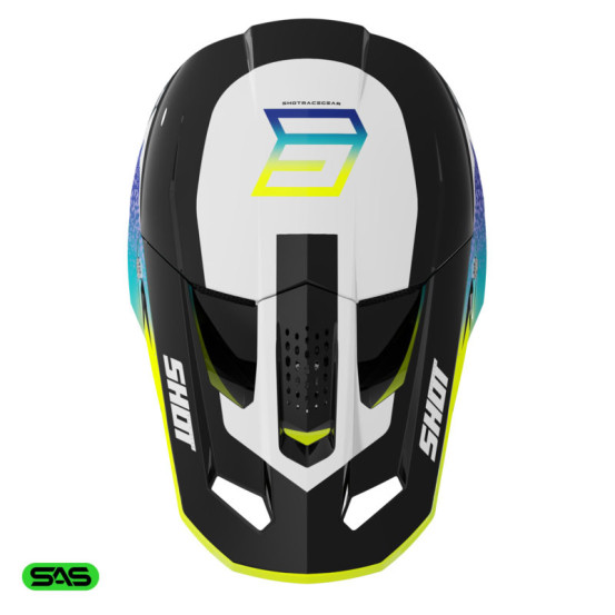 Casque cross Shot 2026 Speed Hybrid - Jaune fluo