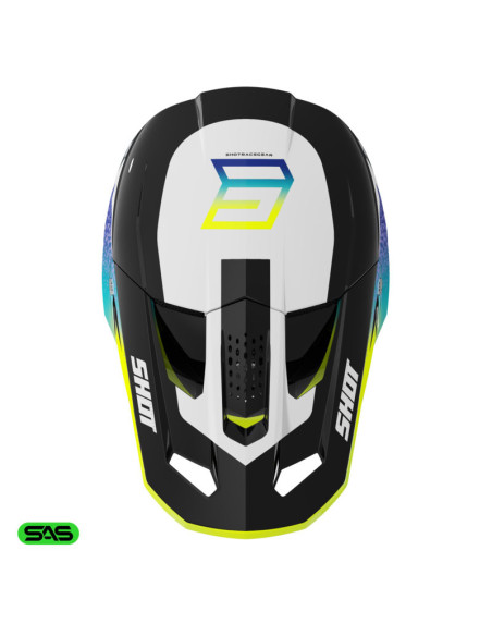 Casque cross Shot 2026 Speed Hybrid - Jaune fluo
