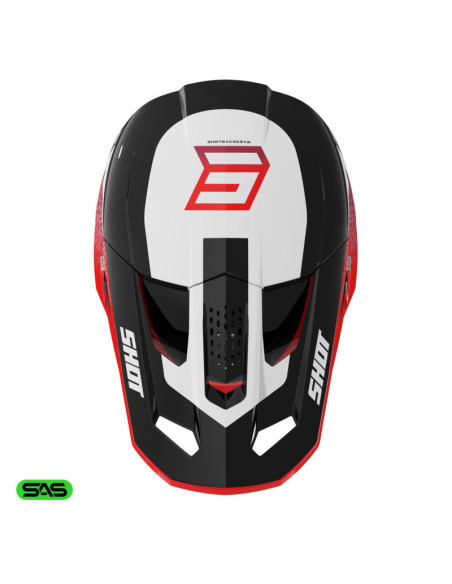 Casque cross Shot 2026 Speed Hybrid - Rouge