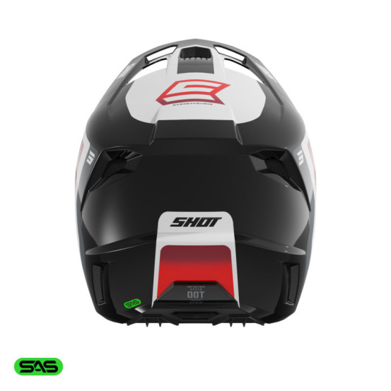 Casque cross Shot 2026 Speed Hybrid - Rouge