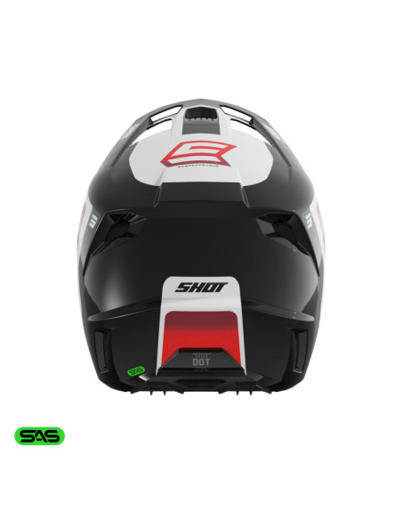 Casque cross Shot 2026 Speed Hybrid - Rouge