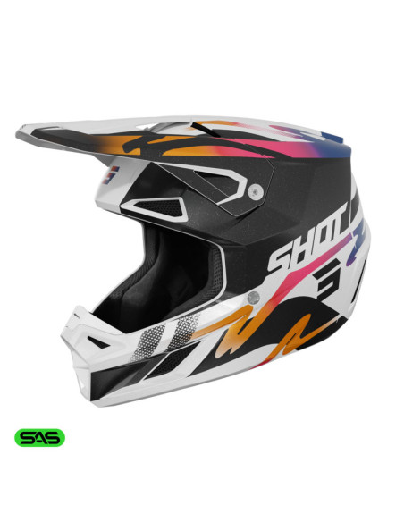 Casque cross Shot 2026 Speed Wave - Noir