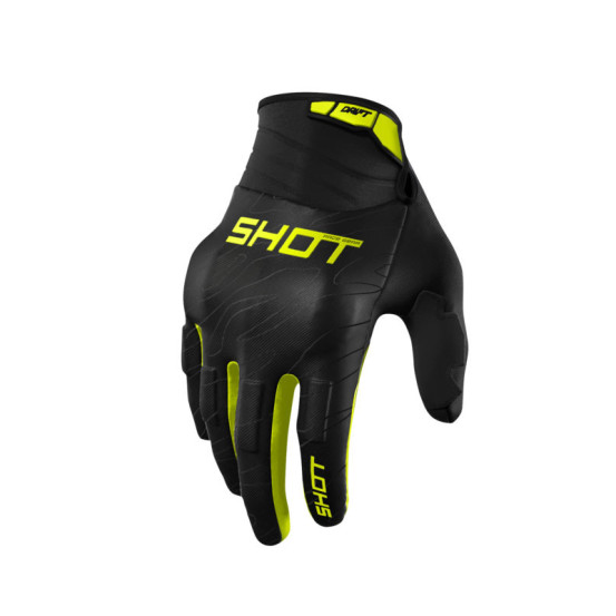 Gants cross Shot Drift Onyx - Jaune fluo