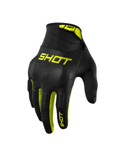 Gants cross Shot Drift Onyx - Jaune fluo