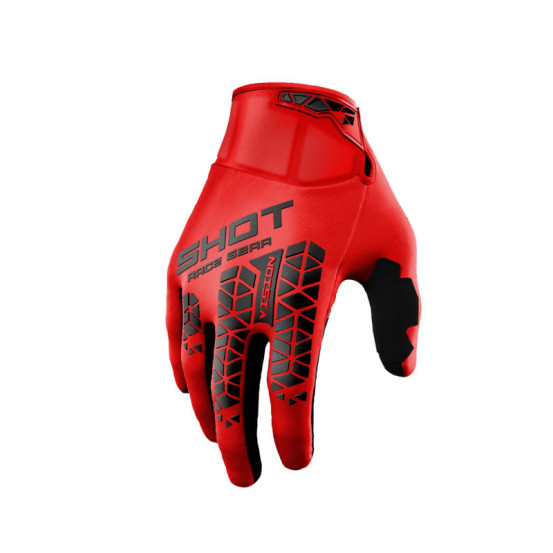 Gants cross Shot Vision Tech - Rouge