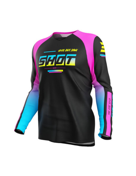 Maillot cross enfant Shot 2026 Draw Block - Rose