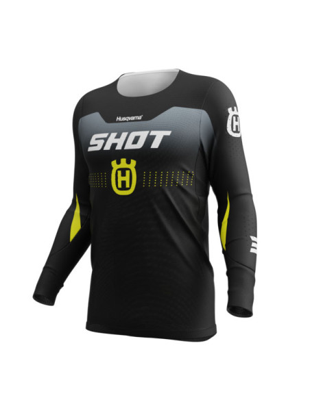 Maillot cross Shot 2026 Aerolite Husqvarna - Noir