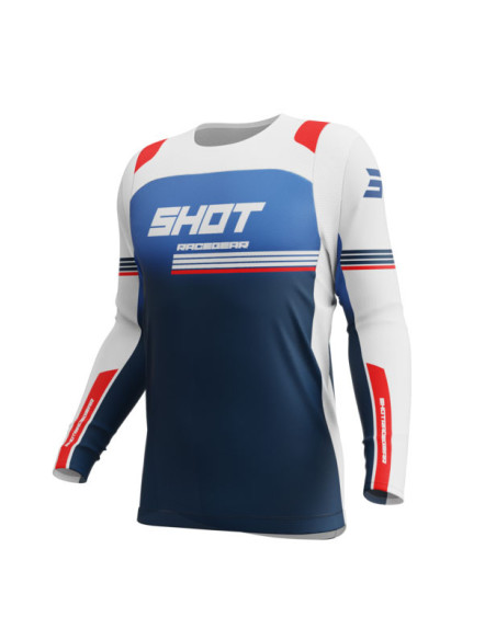 Maillot cross Shot 2026 Contact Linear - Bleu