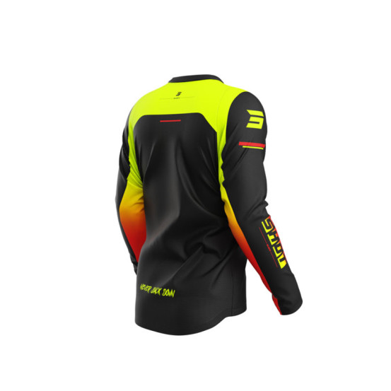 Maillot cross Shot 2026 Devo Block - Jaune fluo