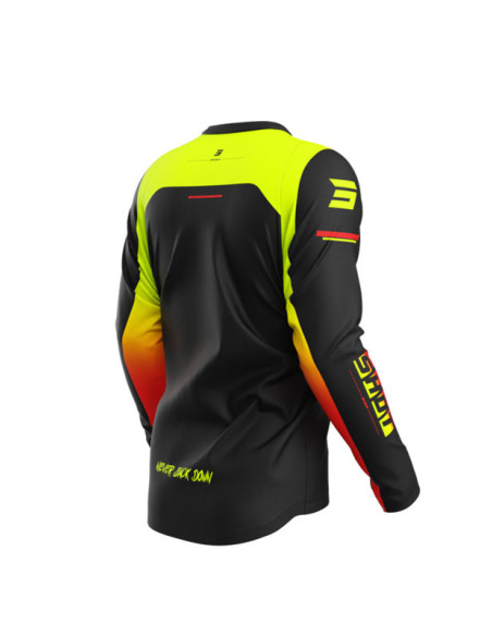 Maillot cross Shot 2026 Devo Block - Jaune fluo