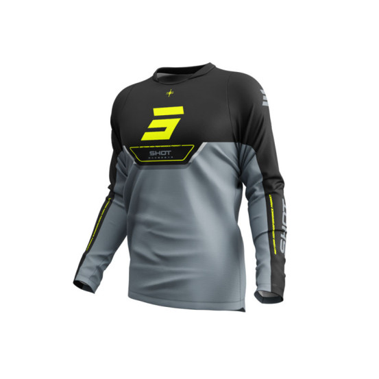 Maillot cross Shot 2026 Devo Daytona - Jaune fluo
