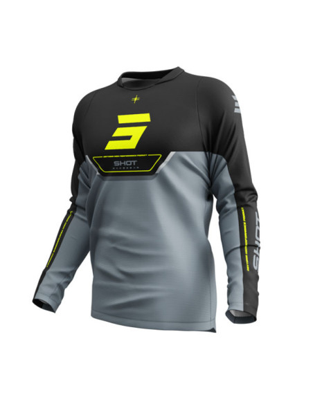 Maillot cross Shot 2026 Devo Daytona - Jaune fluo