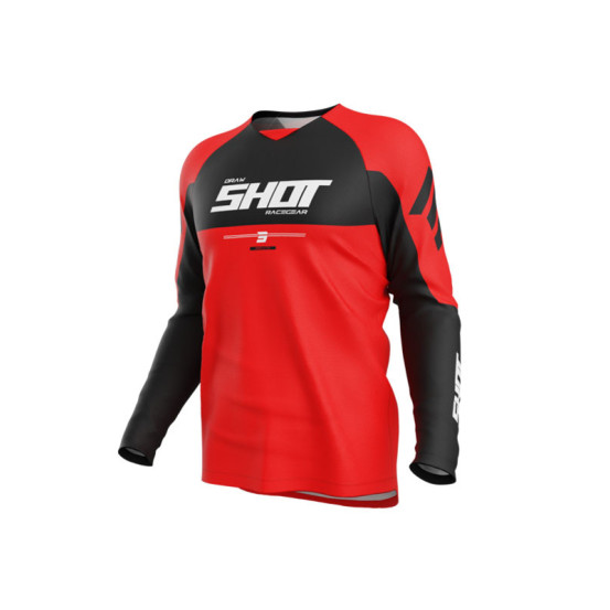 Maillot cross Shot 2026 Draw Private - Rouge