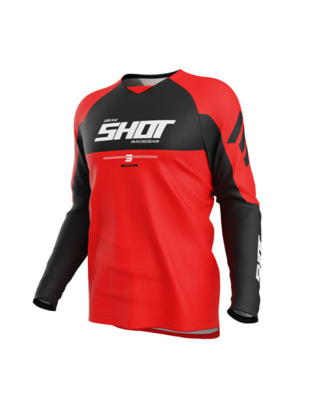 Maillot cross Shot 2026 Draw Private - Rouge