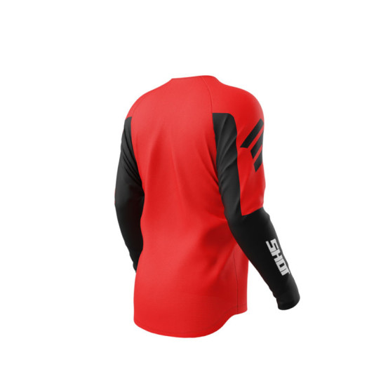 Maillot cross Shot 2026 Draw Private - Rouge