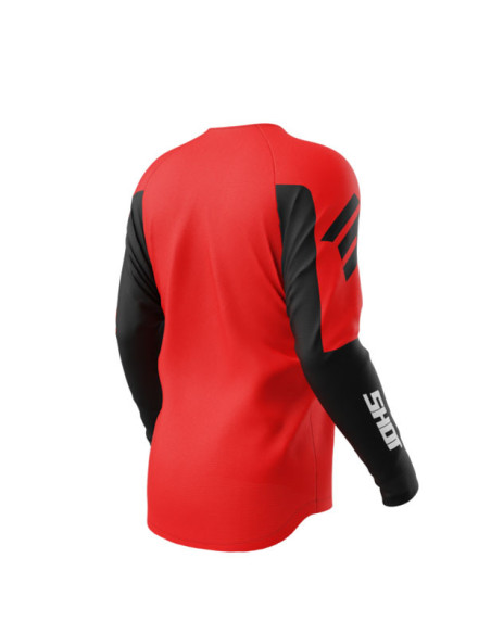 Maillot cross Shot 2026 Draw Private - Rouge