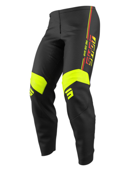 Pantalon cross enfant Shot 2026 Draw Block - Jaune fluo