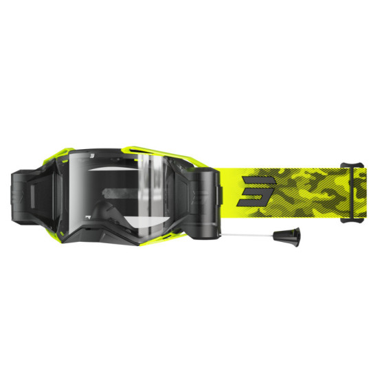 Masque cross Shot Lite roll-off Patrol - Jaune fluo Mat