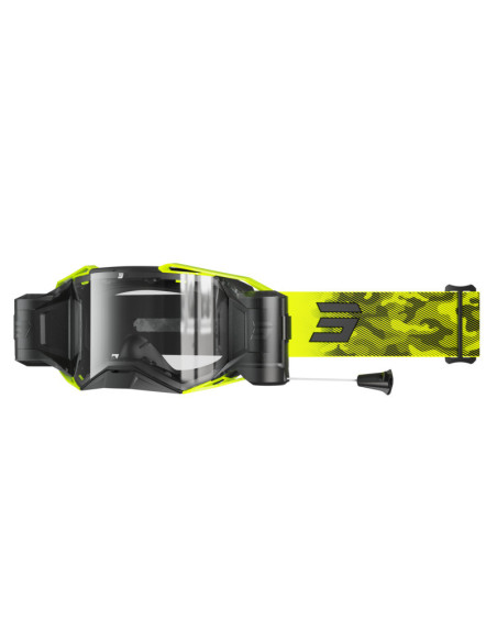 Masque cross Shot Lite roll-off Patrol - Jaune fluo Mat