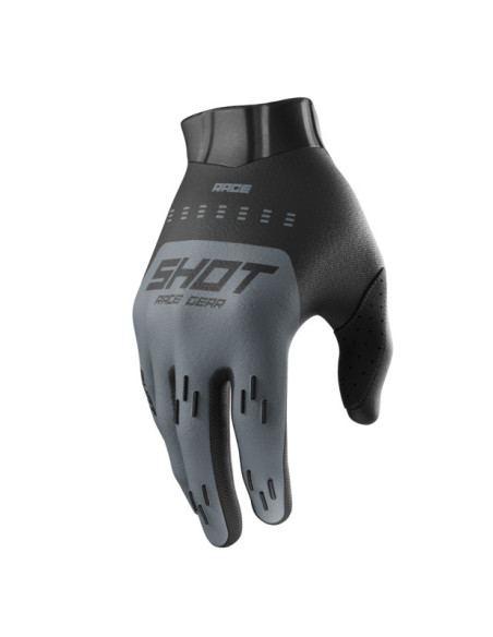 Gants cross Shot Race Evo - Noir Gris