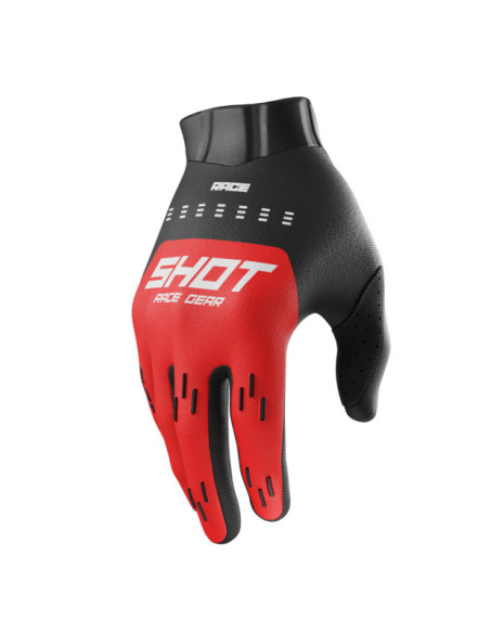 Gants cross Shot Race Evo - Rouge
