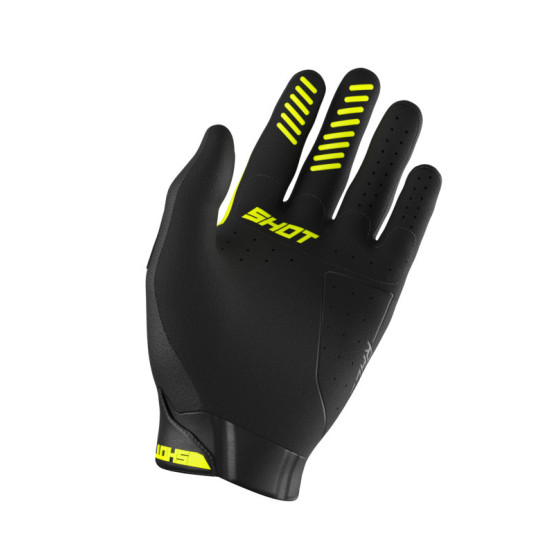Gants cross enfant Shot Race Evo - Jaune fluo