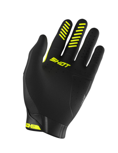 Gants cross enfant Shot Race Evo - Jaune fluo