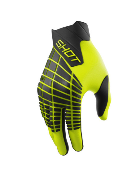 Gants cross Shot Core Max - Jaune fluo