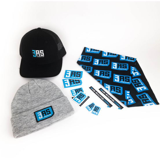 Pack paddock Pilote 3AS Racing casquette bonnet tour de cou