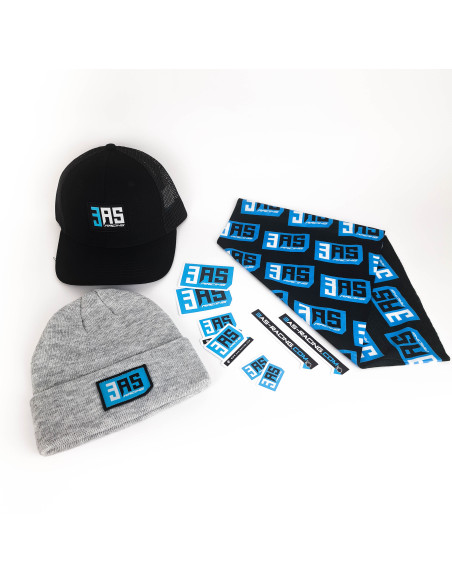 Pack paddock Pilote 3AS Racing casquette bonnet tour de cou